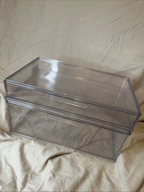 The Container Store Clear Plastic Stackable Organizer - Transparent